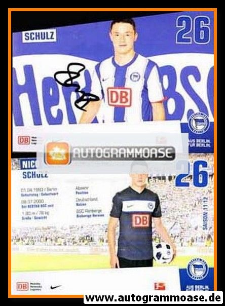 Autogramm Fussball | Hertha BSC Berlin | 2011 | Nico SCHULZ