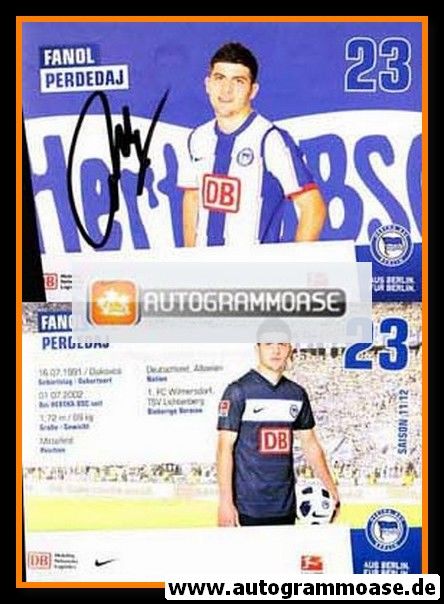 Autogramm Fussball | Hertha BSC Berlin | 2011 | Fanol PERDEDAJ