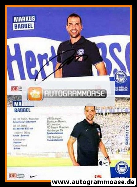 Autogramm Fussball | Hertha BSC Berlin | 2011 | Markus BABBEL