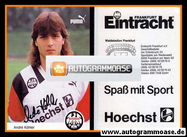 Autogramm Fussball | Eintracht Frankfurt | 1990 | Andre KÖHLER
