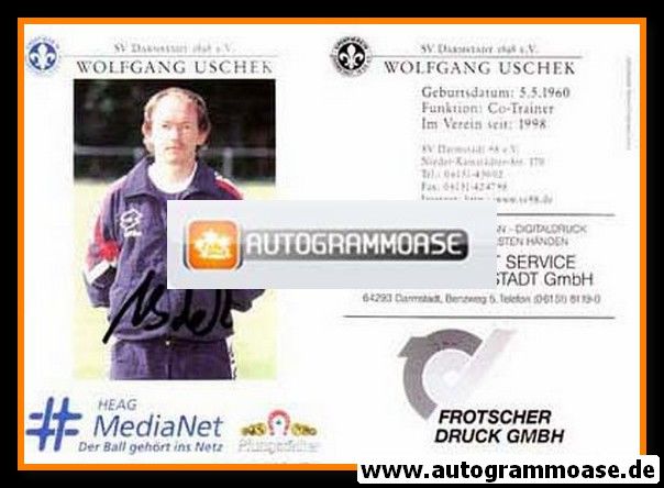 Autogramm Fussball | SV Darmstadt 98 | 1998 | Wolfgang USCHEK