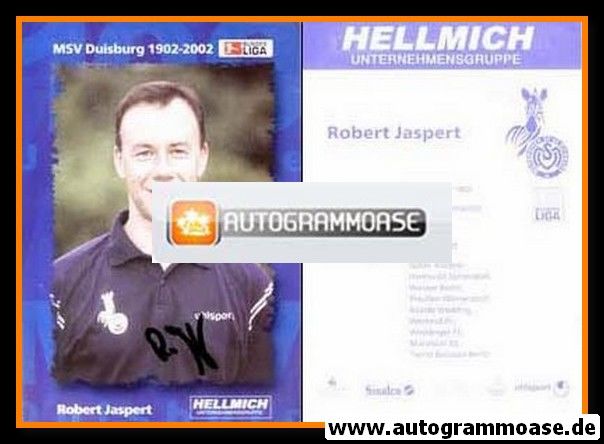 Autogramm Fussball | MSV Duisburg | 2002 | Robert JASPERT