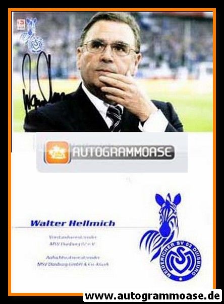 Autogramm Fussball | MSV Duisburg | 2007 | Walter HELLMICH