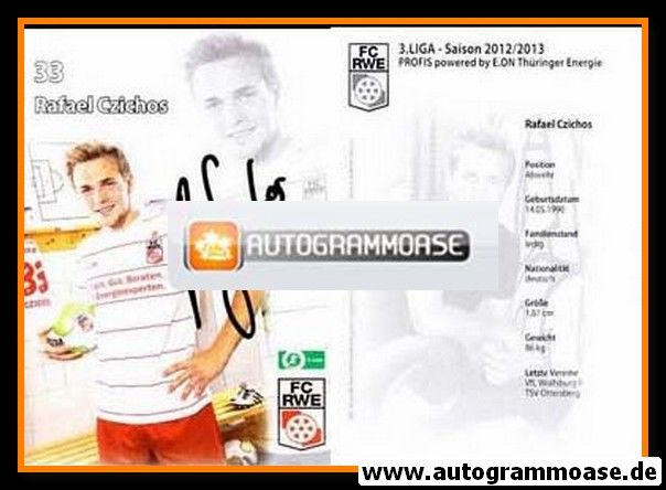 Autogramm Fussball | FC Rot-Weiss Erfurt | 2012 | Rafael CZICHOS