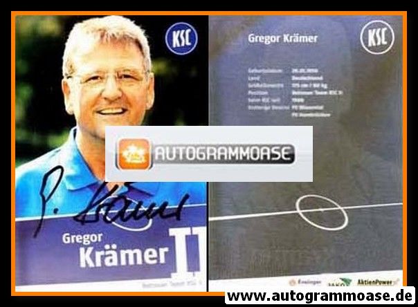 Autogramm Fussball | Karlsruher SC II | 2008 | Gregor KRÄMER