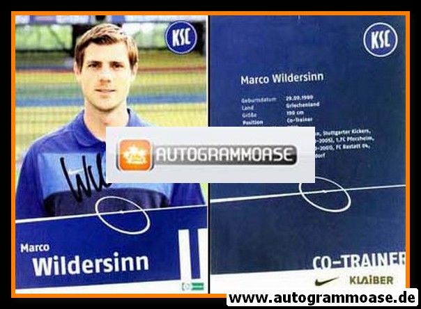 Autogramm Fussball | Karlsruher SC II | 2010 | Marco WILDERSINN