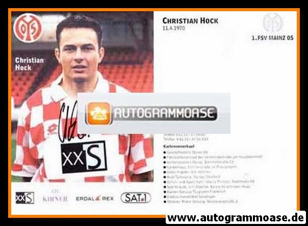 Autogramm Fussball | FSV Mainz 05 | 1996 | Christian HOCK
