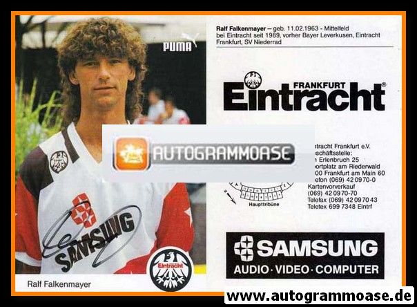 Autogramm Fussball | Eintracht Frankfurt | 1991 | Ralf FALKENMAYER