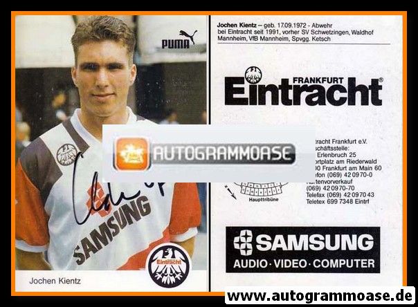 Autogramm Fussball | Eintracht Frankfurt | 1991 | Jochen KIENTZ