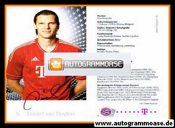 Autogramm Fussball | FC Bayern München | 2011 Druck | Daniel VAN BUYTEN