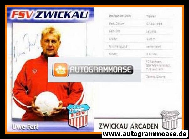 Autogramm Fussball | FSV Zwickau | 2006 | Uwe FERL
