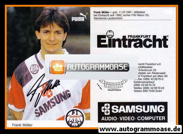 Autogramm Fussball | Eintracht Frankfurt | 1991 | Frank MÖLLER