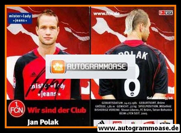 Autogramm Fussball | 1. FC Nürnberg | 2005 | Jan POLAK