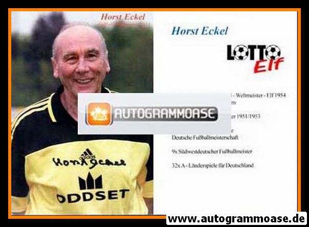 Autogramm Fussball | DFB | 2000er | Horst ECKEL (Portrait Color) Lotto-Elf