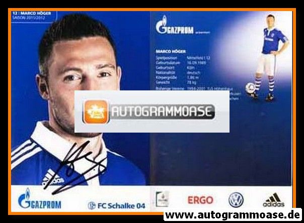 Autogramm Fussball | FC Schalke 04 | 2011 | Marco HÖGER