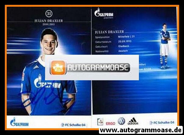 Autogramm Fussball | FC Schalke 04 | 2010 | Julian DRAXLER