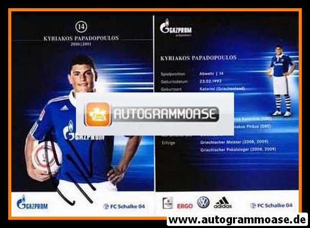 Autogramm Fussball | FC Schalke 04 | 2010 | Kyriakos PAPADOPOULOS