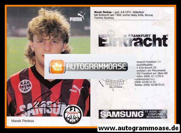Autogramm Fussball | Eintracht Frankfurt | 1992 | Marek PENKSA