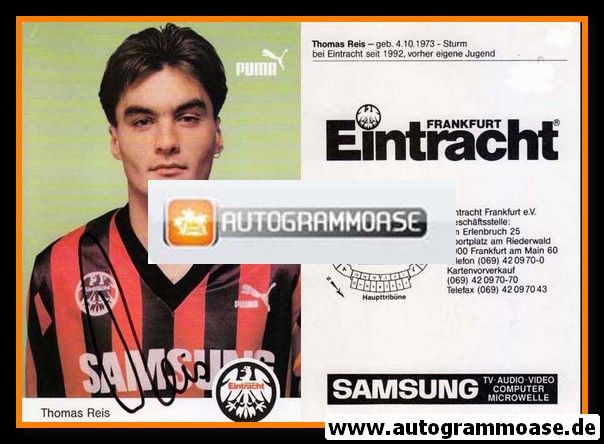 Autogramm Fussball | Eintracht Frankfurt | 1992 | Thomas REIS