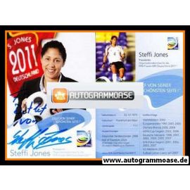 Autogramm Fussball (D) | 2011 WM FIFA | Steffi JONES (Collage Color) Präsidentin OK