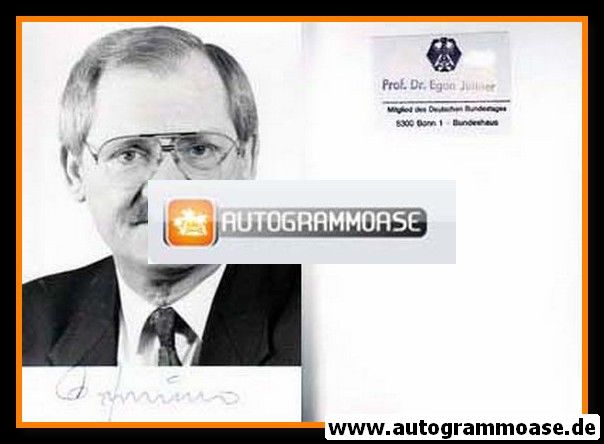 Autogramm Politik | CDU | Egon JÜTTNER | 1990er Foto (Portrait SW)