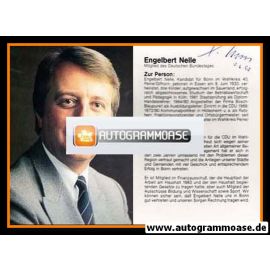 Autogramm Politik | CDU | Engelbert NELLE | 1980er (Lebenslauf)
