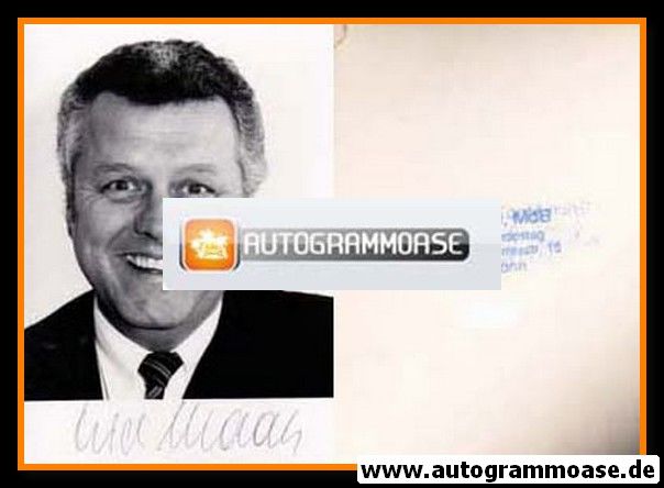 Autogramm Politik | CDU | Erich MAASS | 1980er Foto (Portrait SW)