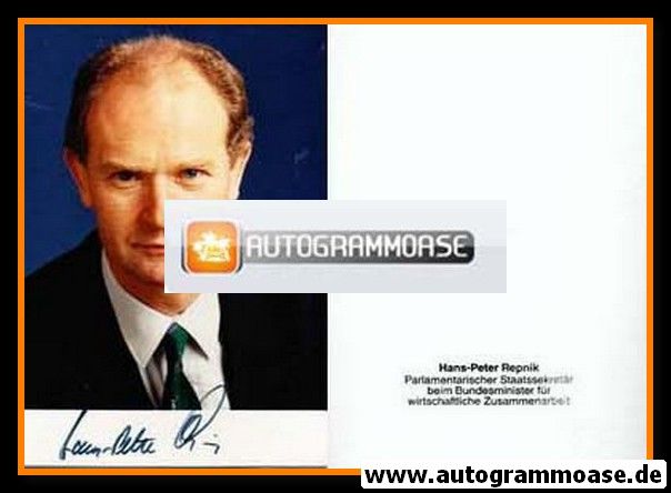 Autogramm Politik | CDU | Hans-Peter REPNIK | 1990er Foto (Portrait Color) 