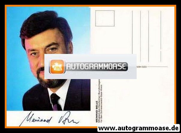 Autogramm Politik | CDU | Meinrad BELLE | 1990er (Portrait Color)