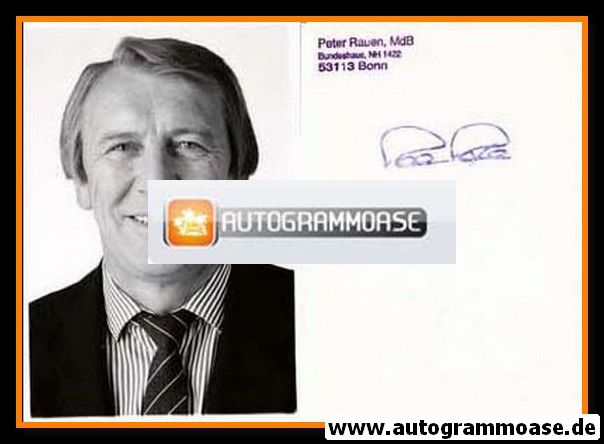 Autogramm Politik | CDU | Peter RAUEN | 1990er Foto (Portrait SW)
