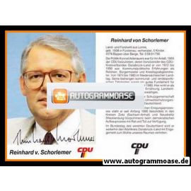 Autogramm Politik | CDU | Reinhard VON SCHORLEMER | 1990er (Portrait Color)