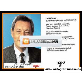 Autogramm Politik | CDU | Udo EHRBAR | 1980er (Portrait Color)