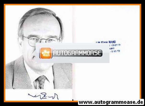 Autogramm Politik | CDU | Ulf FINK | 1990er Foto (Portrait SW)