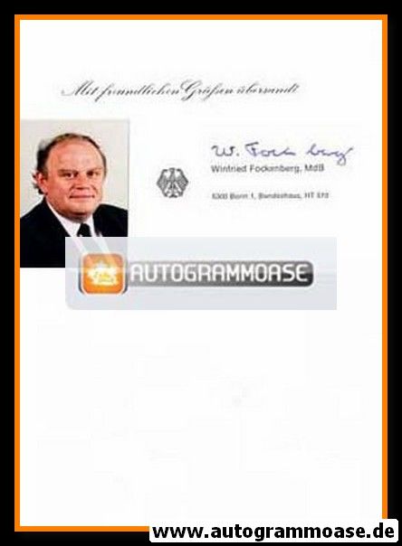 Autogramm Politik | CDU | Winfried FOCKENBERG | 1990er (Portrait Color)