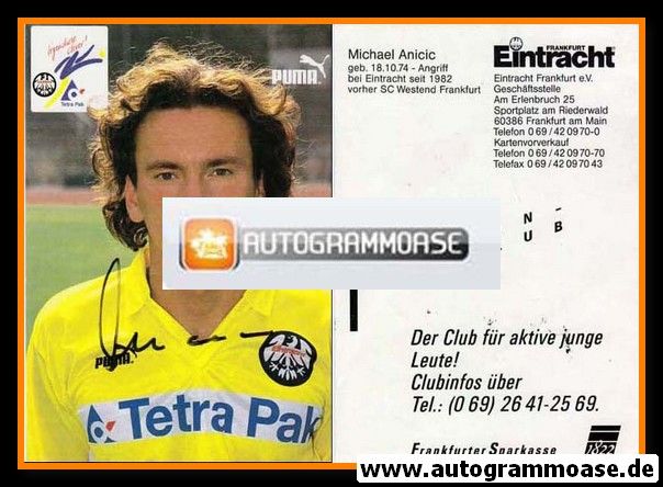 Autogramm Fussball | Eintracht Frankfurt | 1993 | Michael ANICIC