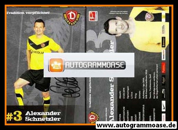 Autogramm Fussball | Dynamo Dresden | 2011 | Alexander SCHNETZLER