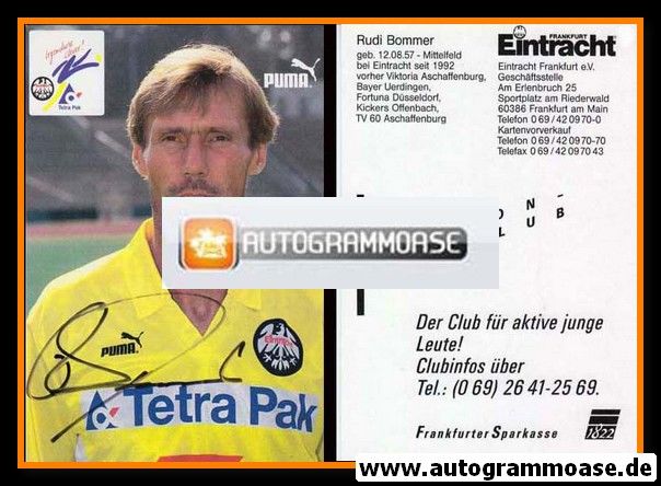Autogramm Fussball | Eintracht Frankfurt | 1993 | Rudi BOMMER