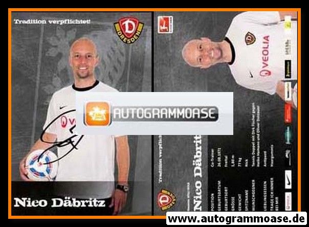 Autogramm Fussball | Dynamo Dresden | 2011 | Nico DÄBRITZ