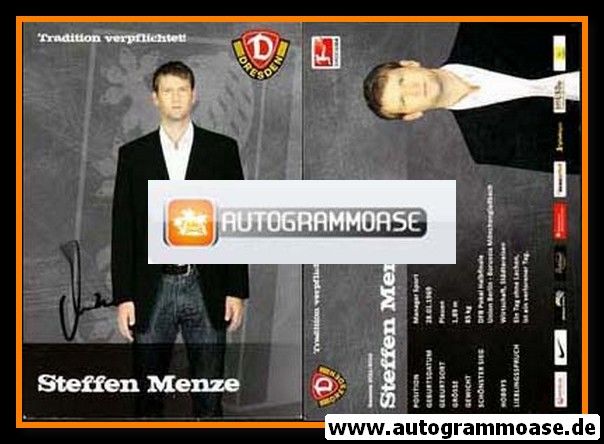 Autogramm Fussball | Dynamo Dresden | 2011 | Steffen MENZE
