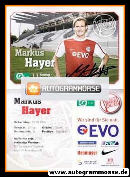 Autogramm Fussball | Kickers Offenbach | 2011 | Markus HAYER