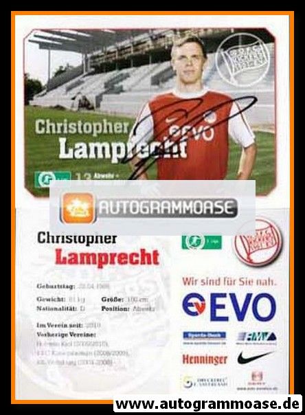 Autogramm Fussball | Kickers Offenbach | 2011 | Christopher LAMPRECHT