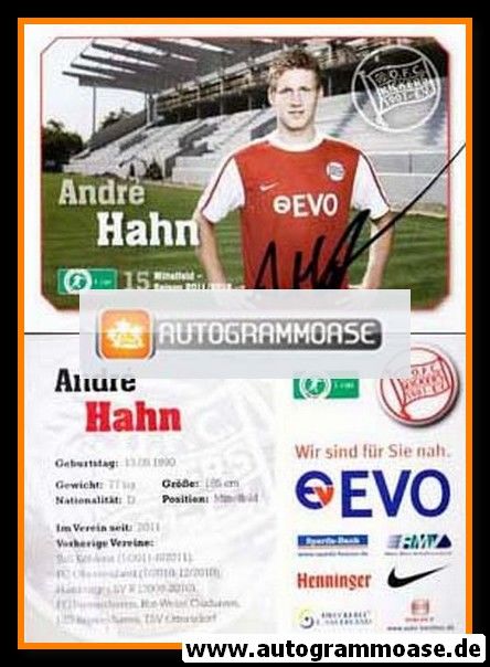 Autogramm Fussball | Kickers Offenbach | 2011 | Andre HAHN