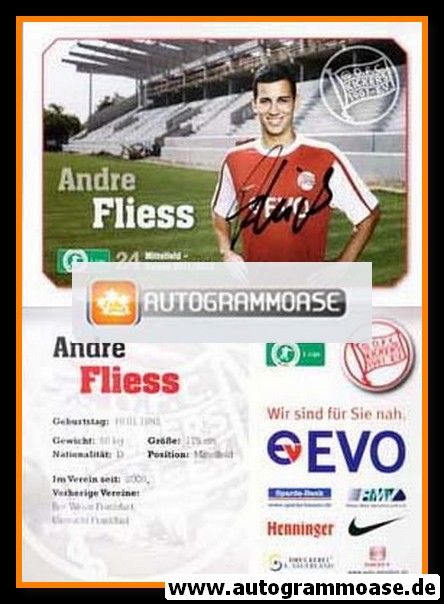 Autogramm Fussball | Kickers Offenbach | 2011 | Andre FLIESS