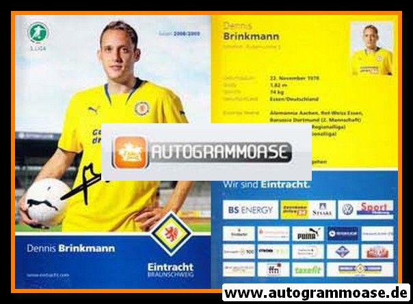 Autogramm Fussball | Eintracht Braunschweig | 2008 | Dennis BRINKMANN