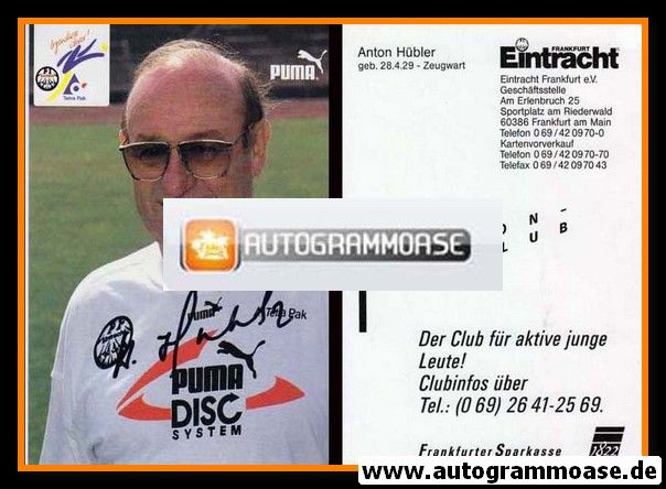 Autogramm Fussball | Eintracht Frankfurt | 1993 | Anton HÜBLER