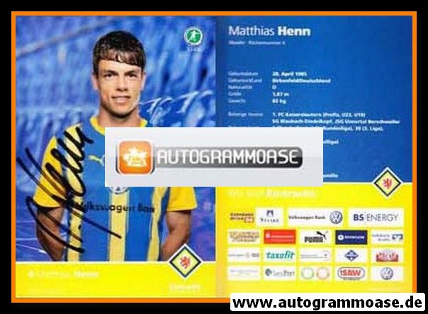 Autogramm Fussball | Eintracht Braunschweig | 2010 | Matthias HENN