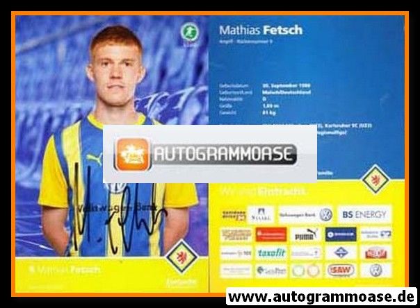 Autogramm Fussball | Eintracht Braunschweig | 2010 | Mathias FETSCH