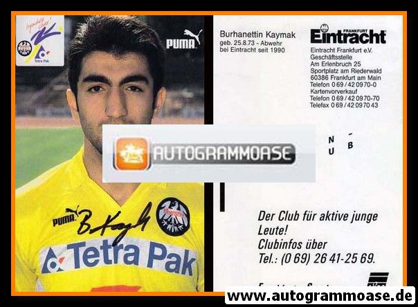 Autogramm Fussball | Eintracht Frankfurt | 1993 | Burhanettin KAYMAK