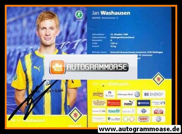 Autogramm Fussball | Eintracht Braunschweig | 2010 | Jan WASHAUSEN