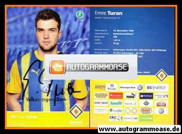 Autogramm Fussball | Eintracht Braunschweig | 2010 | Emre TURAN